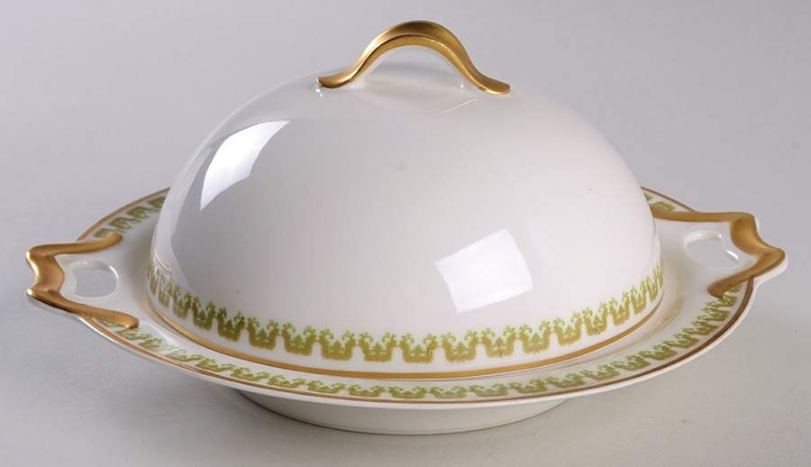 Schleiger 272 Round Covered Butter by Haviland-1
