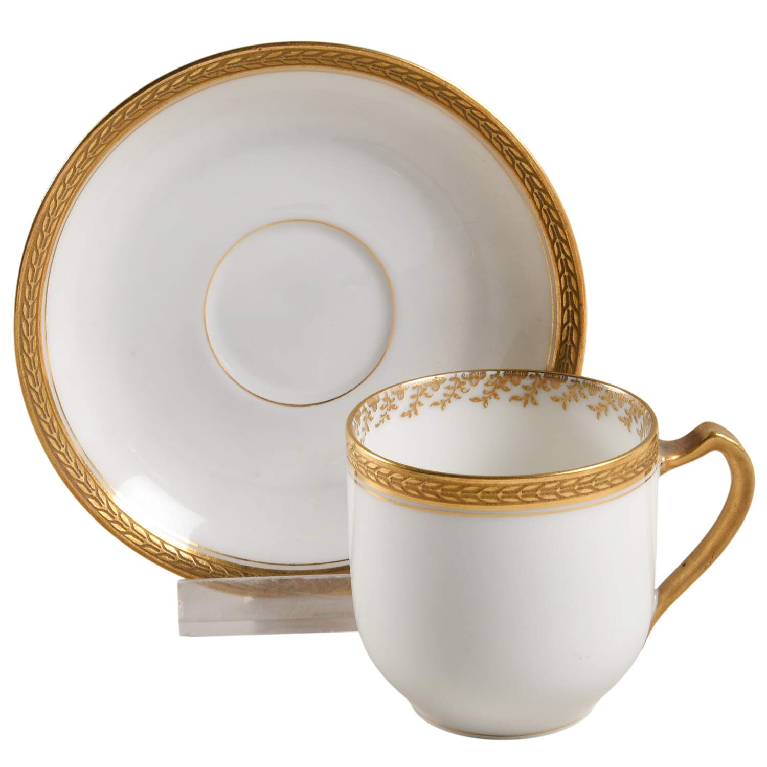 Schleiger 276 Flat Demitasse Cup & Saucer Set by Haviland-1