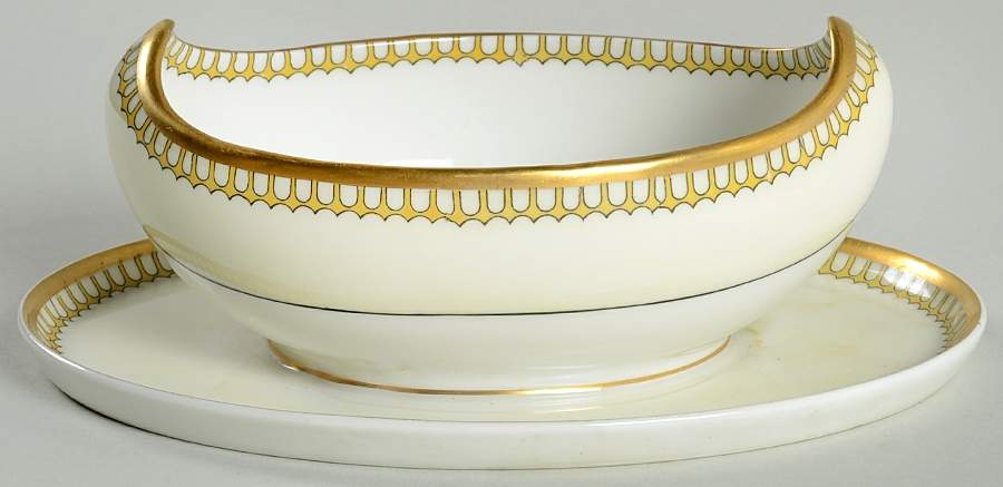 Schleiger 278 Sauce Boat with Attached Underplate by Haviland-1