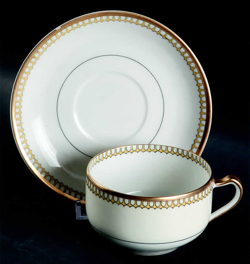 Schleiger 278A Flat Cup & Saucer Set by Haviland-1