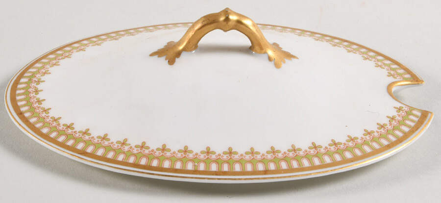 Schleiger 279 Lid for Sauce Boat with Attached Underplate by Haviland-1