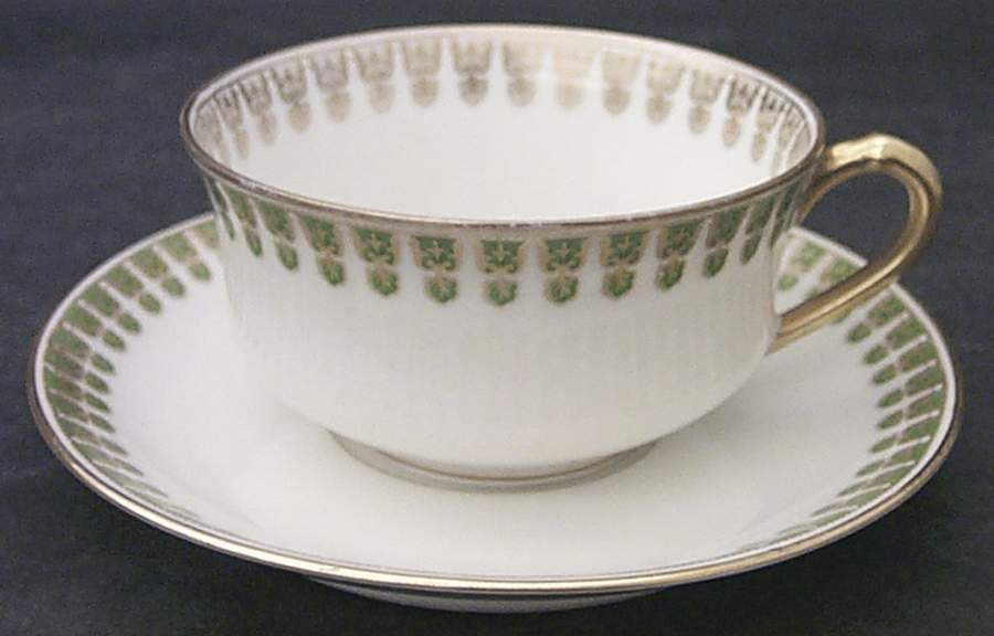 Schleiger 280a Flat Cup & Saucer Set by Haviland-1
