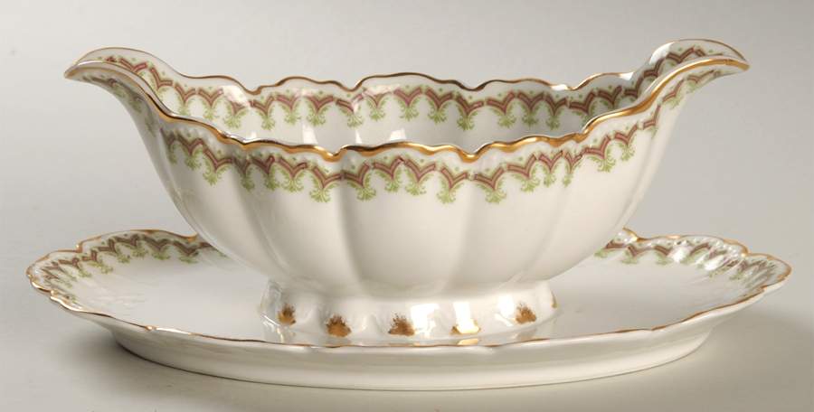 Schleiger 288 Gravy Boat with Attached Underplate by Haviland-1