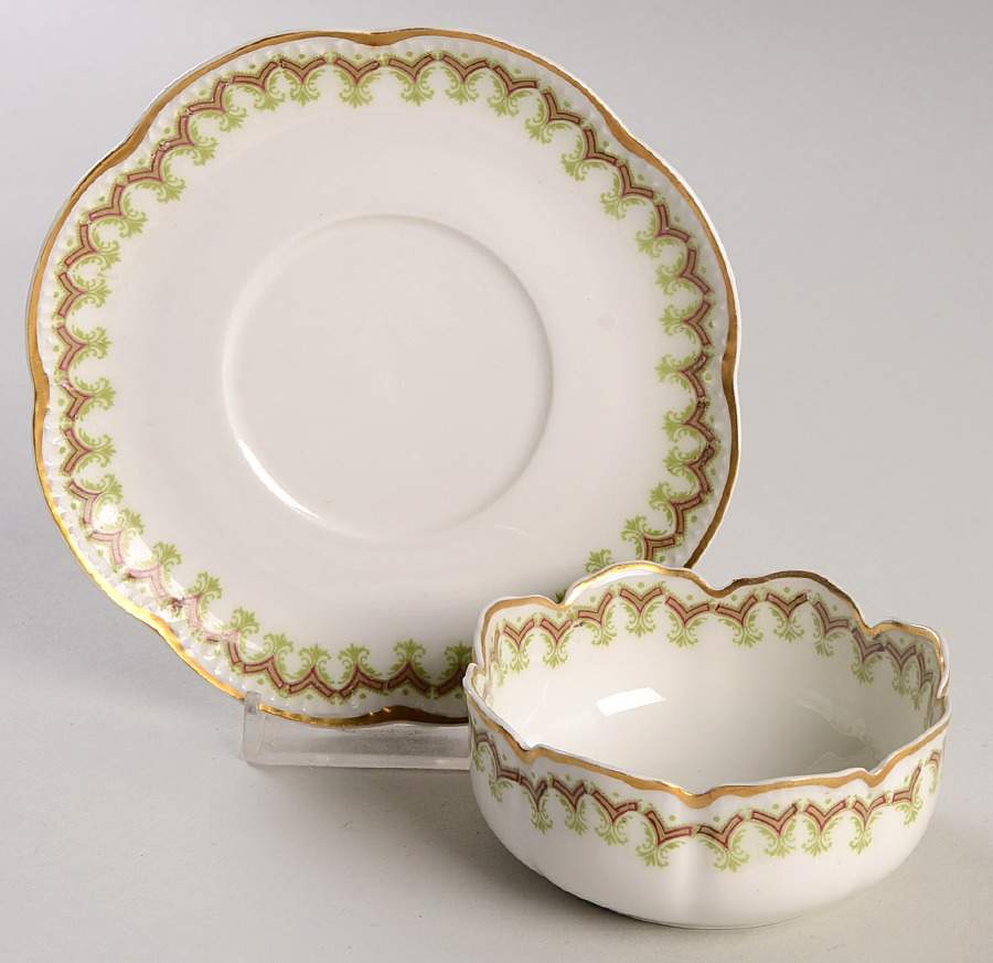 Schleiger 288 Ramekin & Saucer Set by Haviland-1