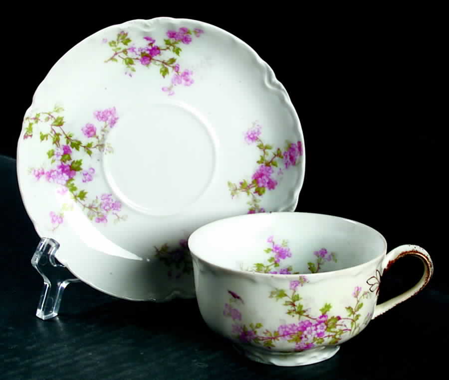 Schleiger 29 Flat Cup & Saucer Set by Haviland-1