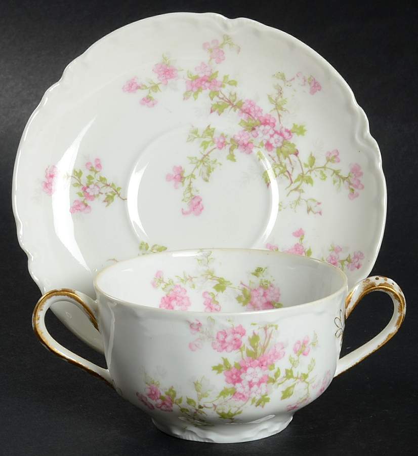 Schleiger 29 Bouillon Soup & Saucer Set by Haviland-1