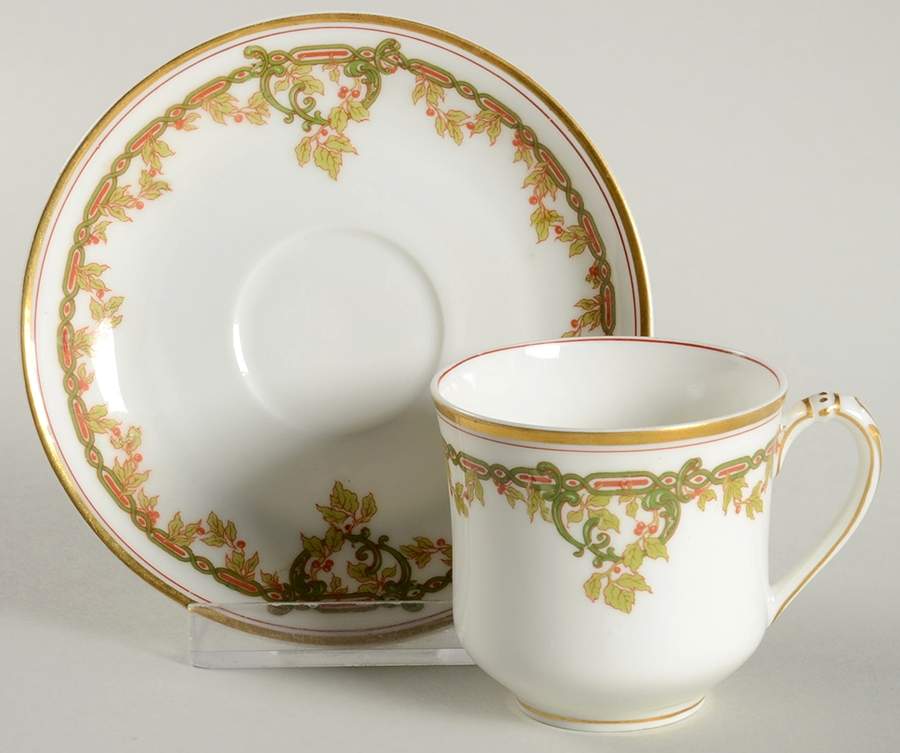Schleiger 290 Flat Demitasse Cup & Saucer Set by Haviland-1