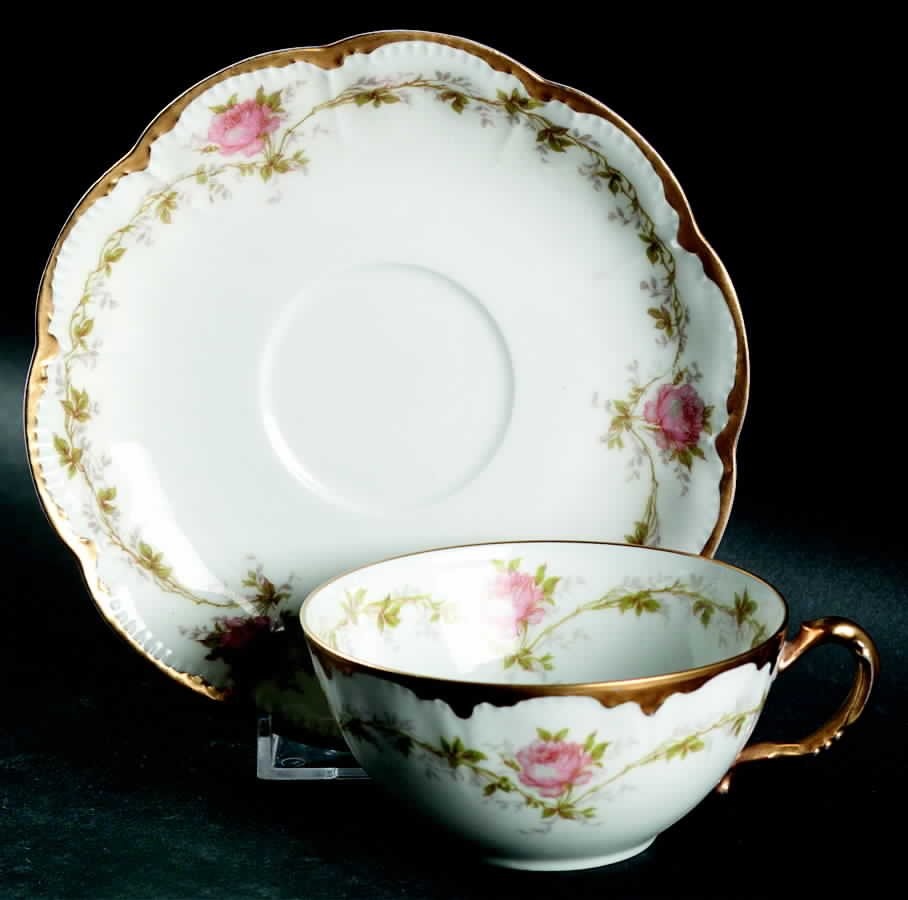 Schleiger 291 Flat Cup & Saucer Set by Haviland-1