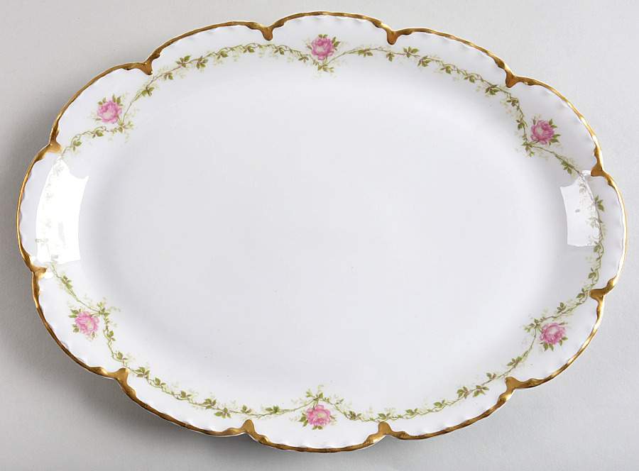 Schleiger 291A 13" Oval Serving Platter by Haviland-1