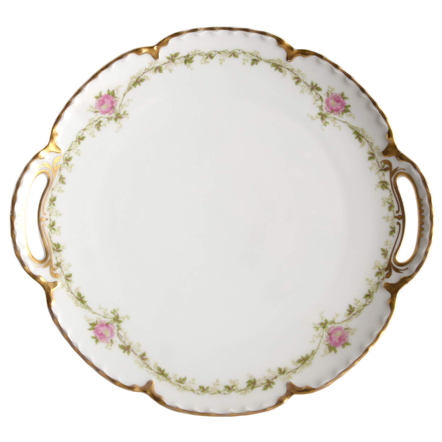 Schleiger 291A Handled Cake Plate by Haviland-1