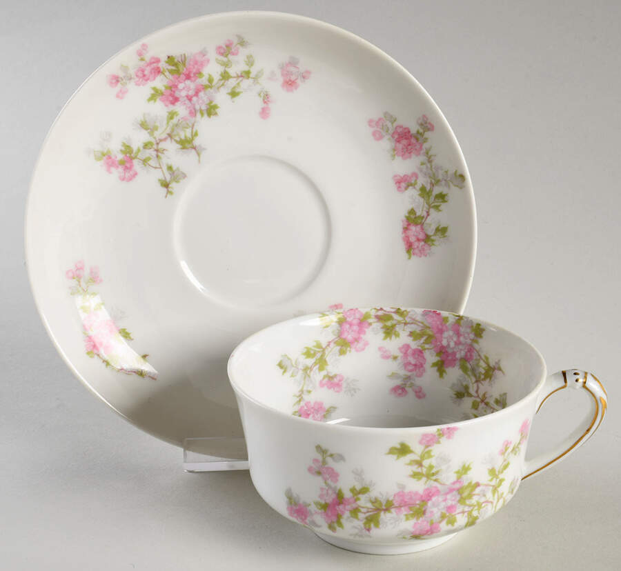 Schleiger 29a Oversized Cup & Saucer Set by Haviland-1