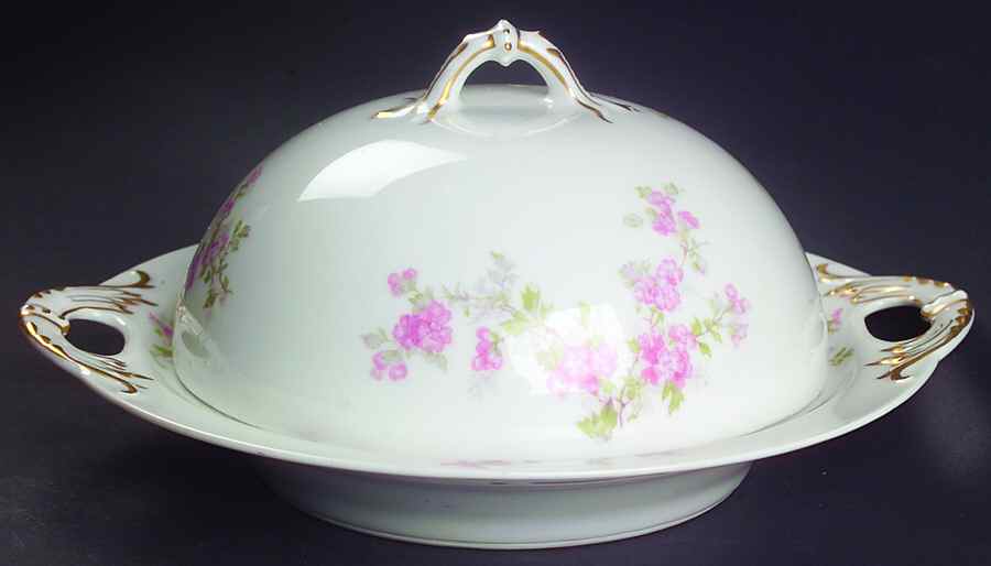 Schleiger 29a Round Covered Butter by Haviland-1
