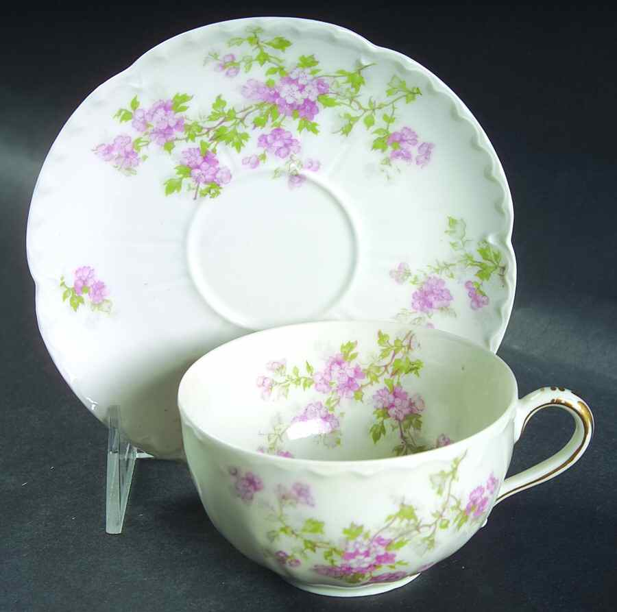 Schleiger 29h Flat Cup & Saucer Set by Haviland-1