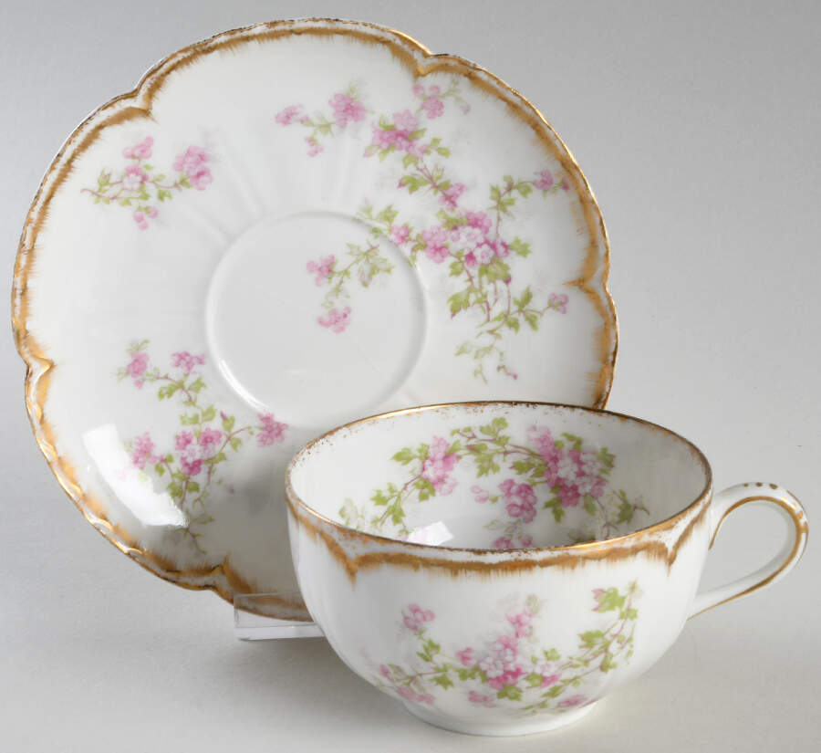 Schleiger 29K Oversized Cup & Saucer Set by Haviland-1