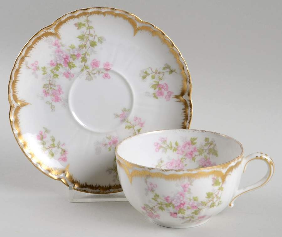 Schleiger 29K Flat Cup & Saucer Set by Haviland-1