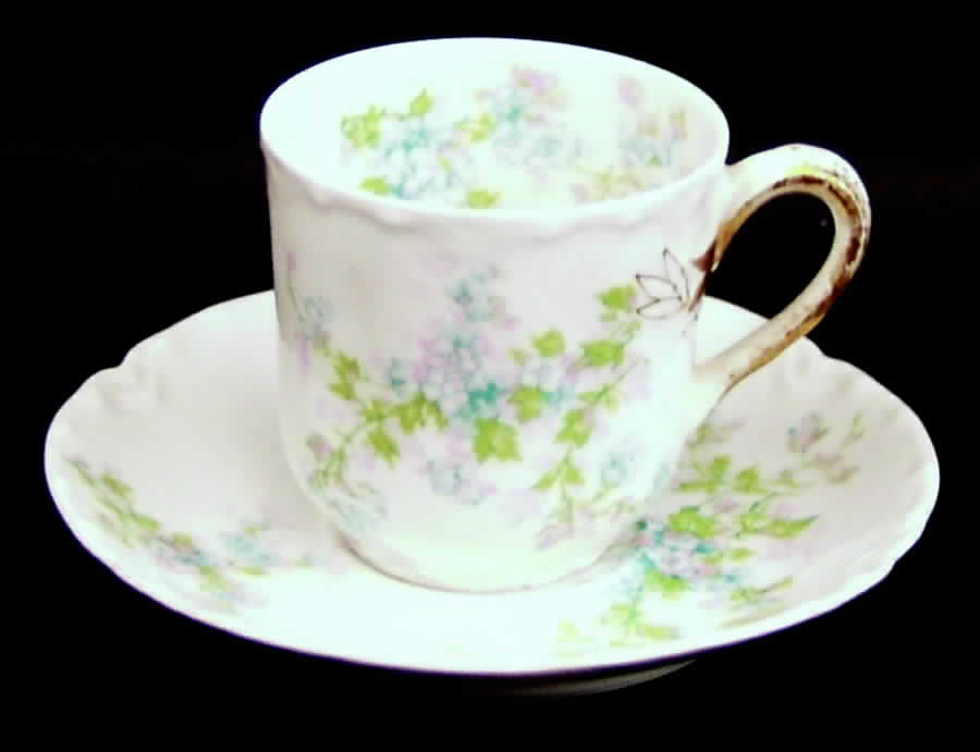 Schleiger 29M Flat Demitasse Cup & Saucer Set by Haviland-1
