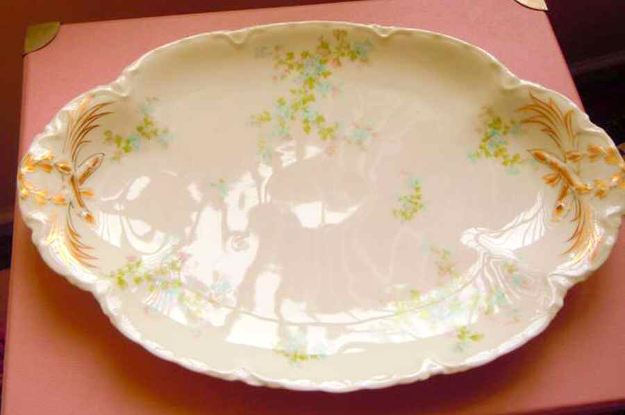 Schleiger 29M 12" Oval Serving Platter by Haviland-1