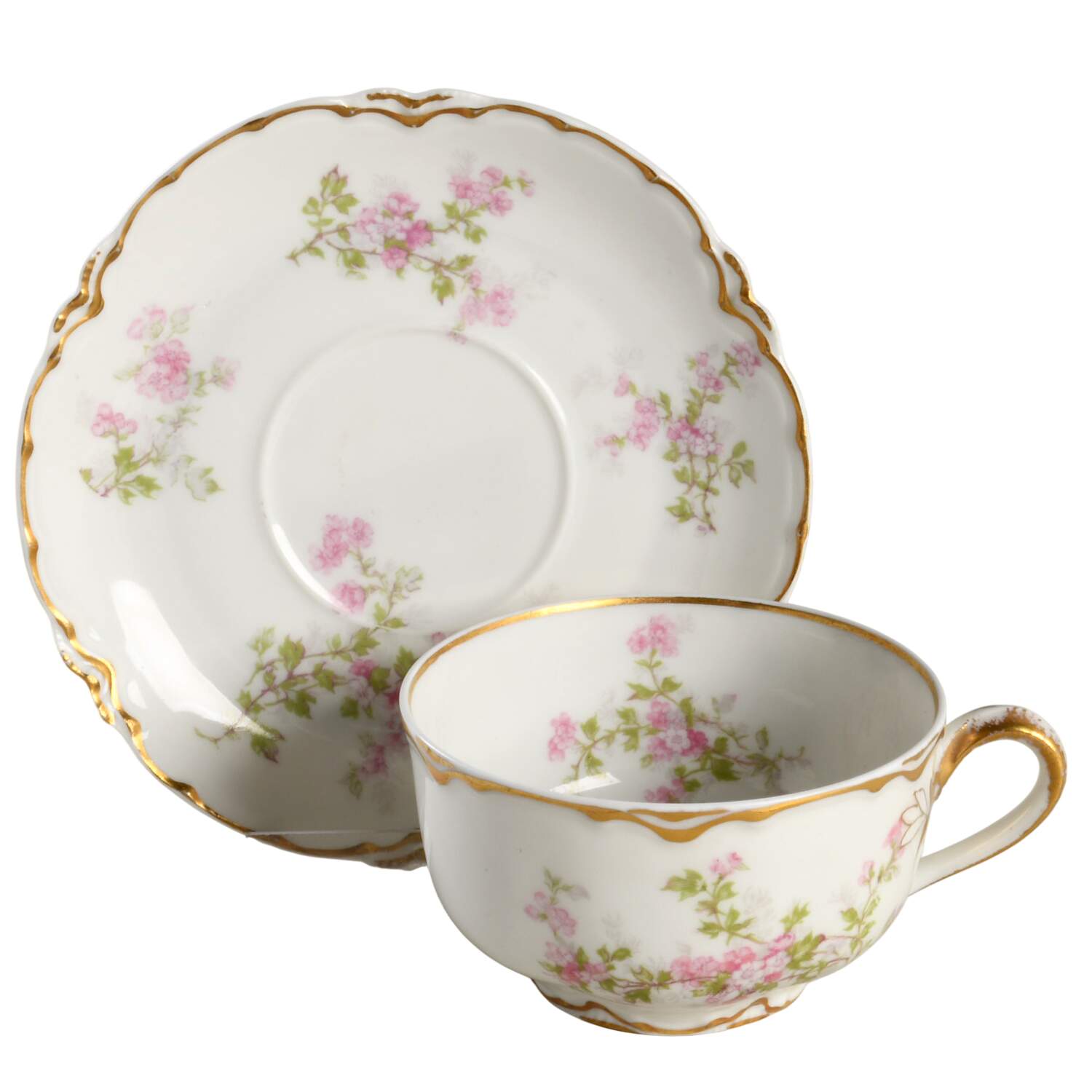 Schleiger 29R Flat Cup & Saucer Set by Haviland-1