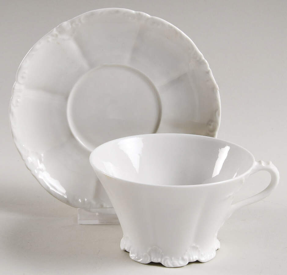 Schleiger 301 Flat Cup & Saucer Set by Haviland-1