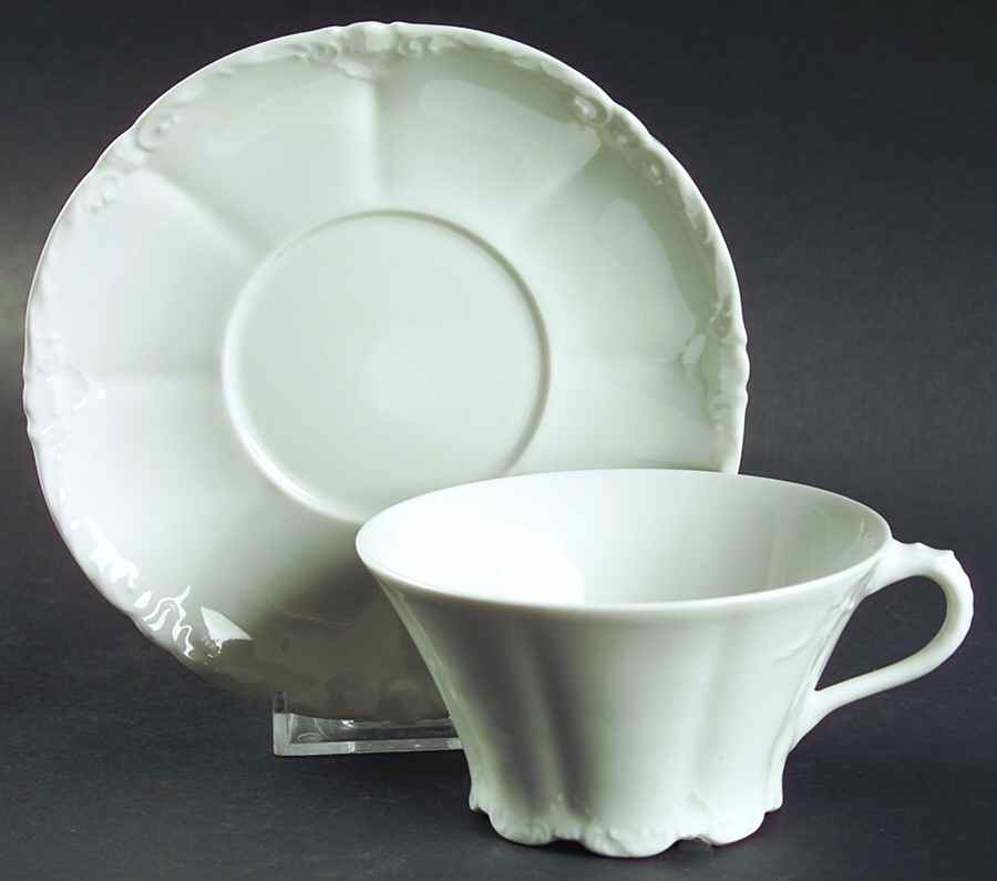 Schleiger 301 Flat Cup & Saucer Set by Haviland-1