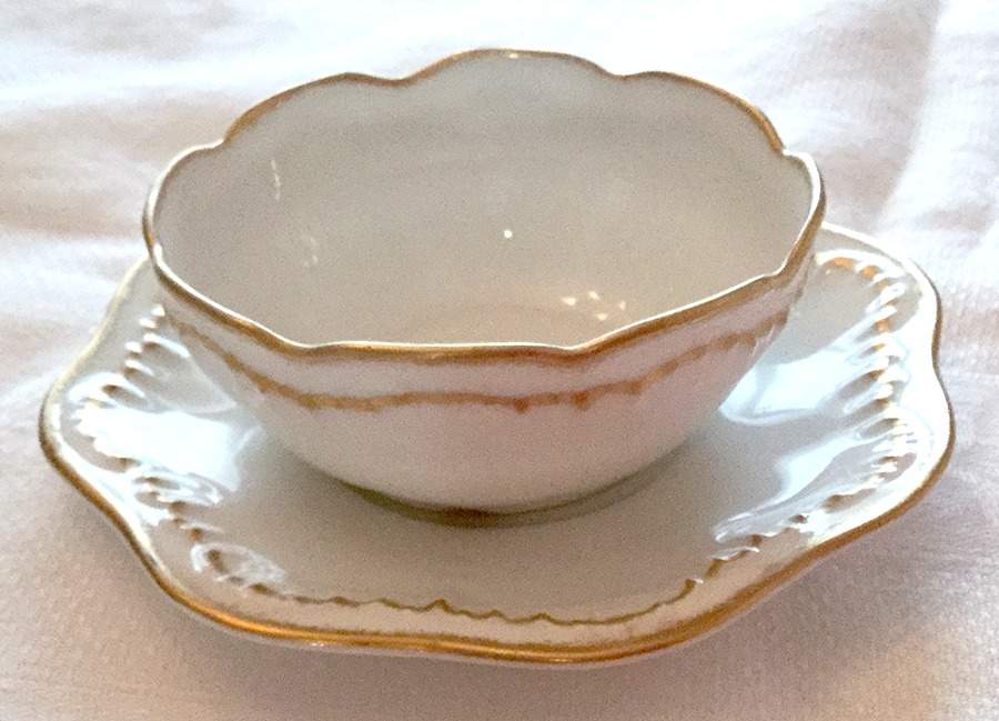 Schleiger 304 Ramekin & Saucer Set by Haviland-1