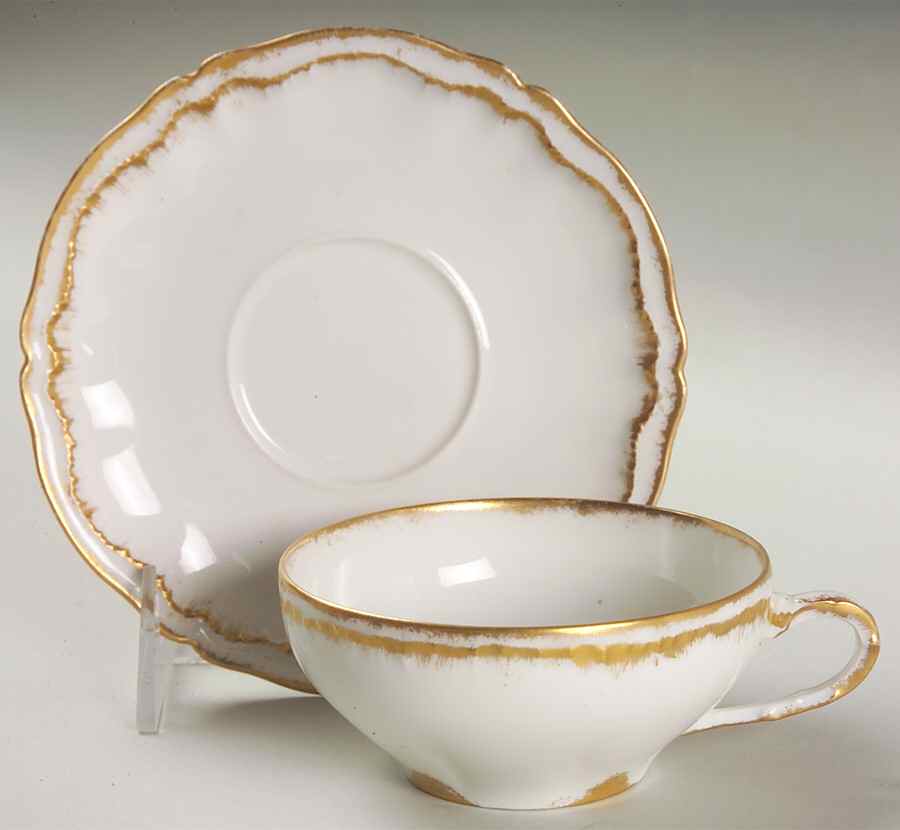Schleiger 304 Flat Cup & Saucer Set by Haviland-1
