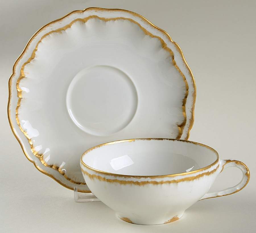 Schleiger 304 Flat Cup & Saucer Set by Haviland-1