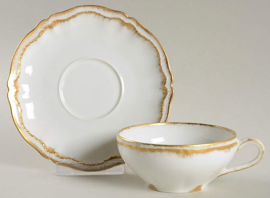 Schleiger 304 Flat Cup & Saucer Set by Haviland-1