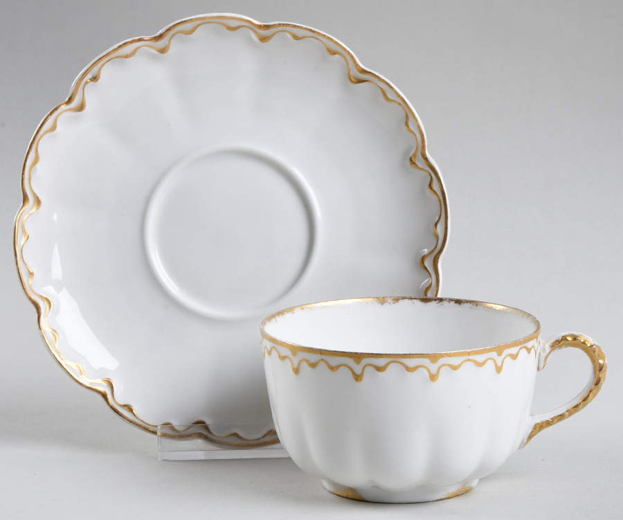 Schleiger 305 Flat Cup & Saucer Set by Haviland-1