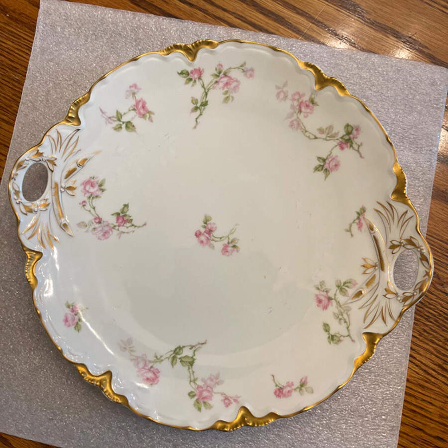 Schleiger 31 Handled Cake Plate by Haviland-1
