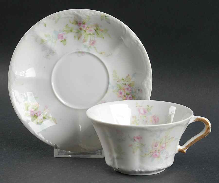Schleiger 310A Flat Cup & Saucer Set by Haviland-1