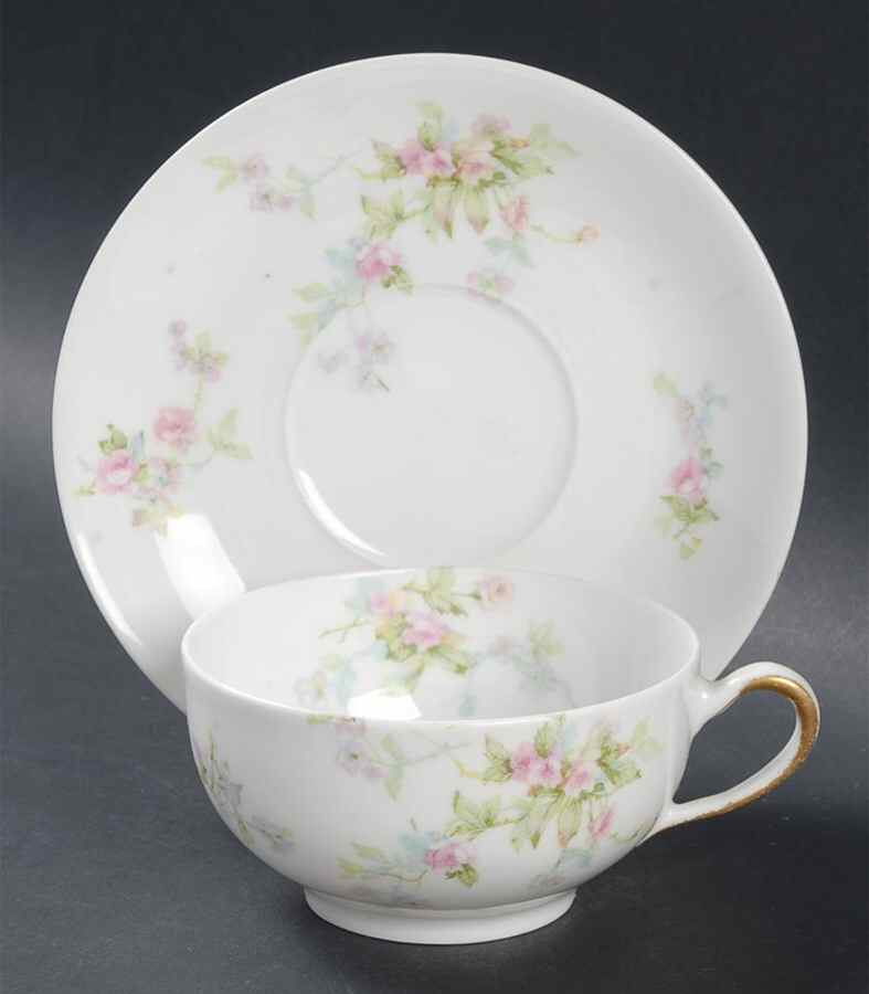 Schleiger 310d Flat Cup & Saucer Set by Haviland-1