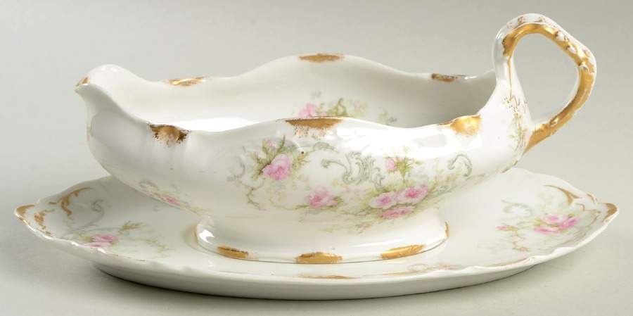 Schleiger 312a Gravy Boat & Underplate by Haviland-1