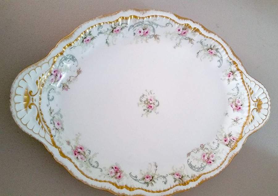 Schleiger 312E 14" Oval Serving Platter by Haviland-1