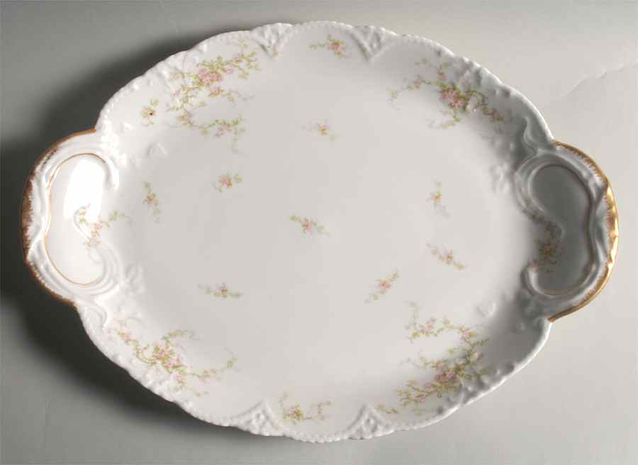 Schleiger 318B 18" Oval Serving Platter by Haviland-1
