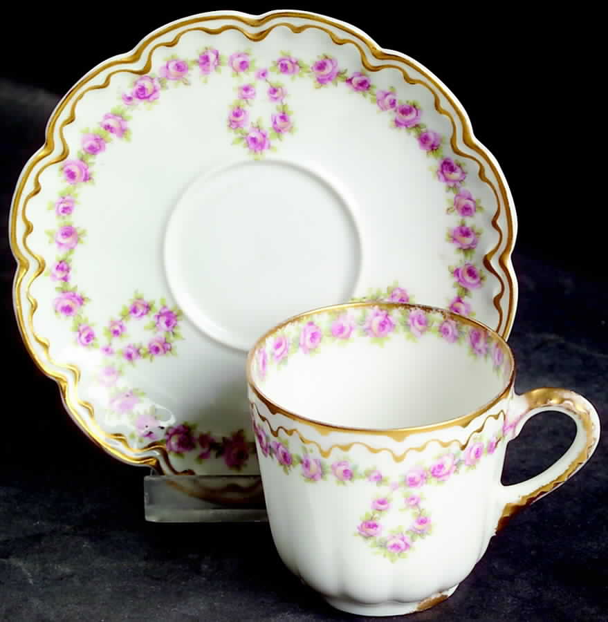 Schleiger 319 Flat Demitasse Cup & Saucer Set by Haviland-1