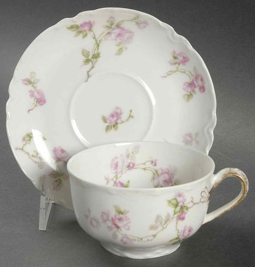 Schleiger 31A Flat Cup & Saucer Set by Haviland-1