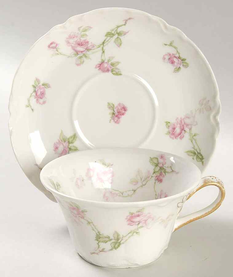 Schleiger 31A Flat Cup & Saucer Set by Haviland-1