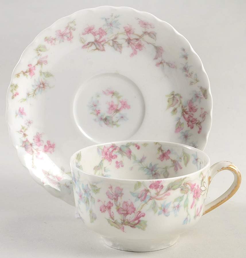 Schleiger 32 Flat Cup & Saucer Set by Haviland-1