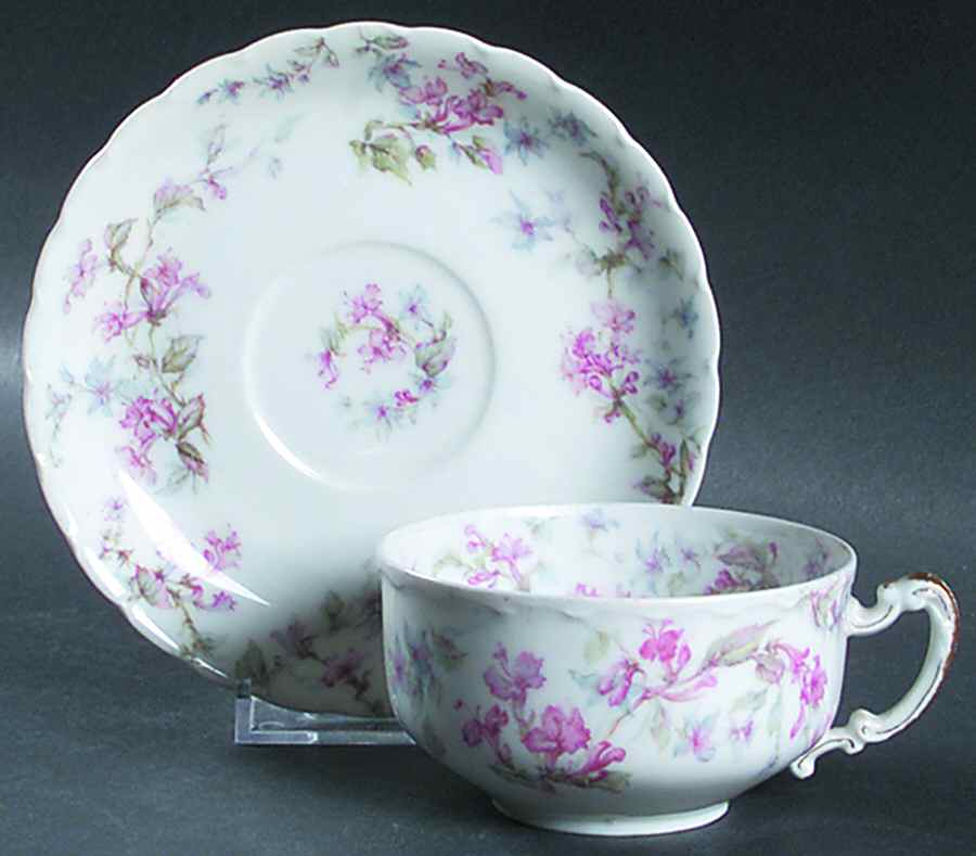 Schleiger 32 Flat Cup & Saucer Set by Haviland-1