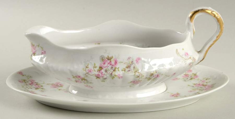 Schleiger 320e (Smooth) Gravy Boat & Underplate by Haviland-1