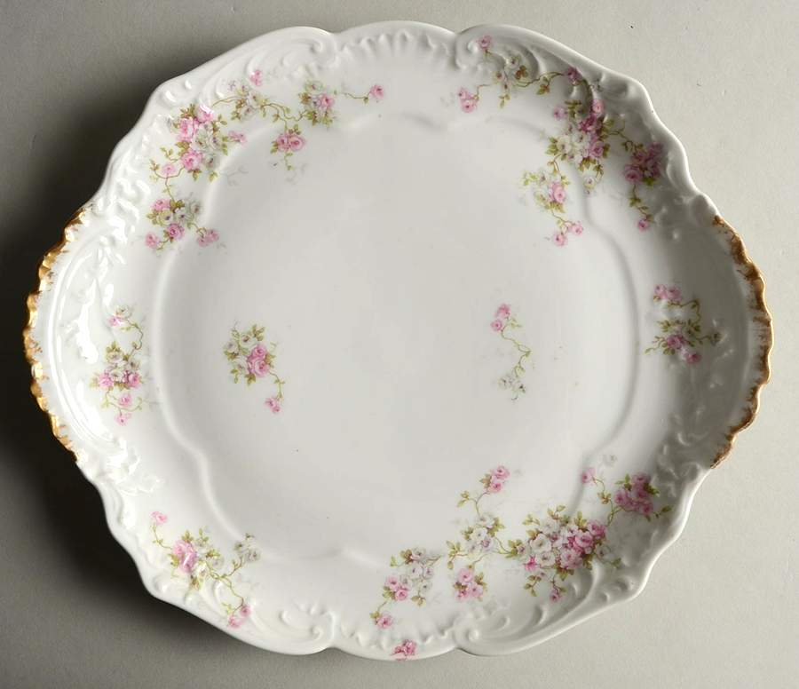 Schleiger 320e (Smooth) Handled Cake Plate by Haviland-1