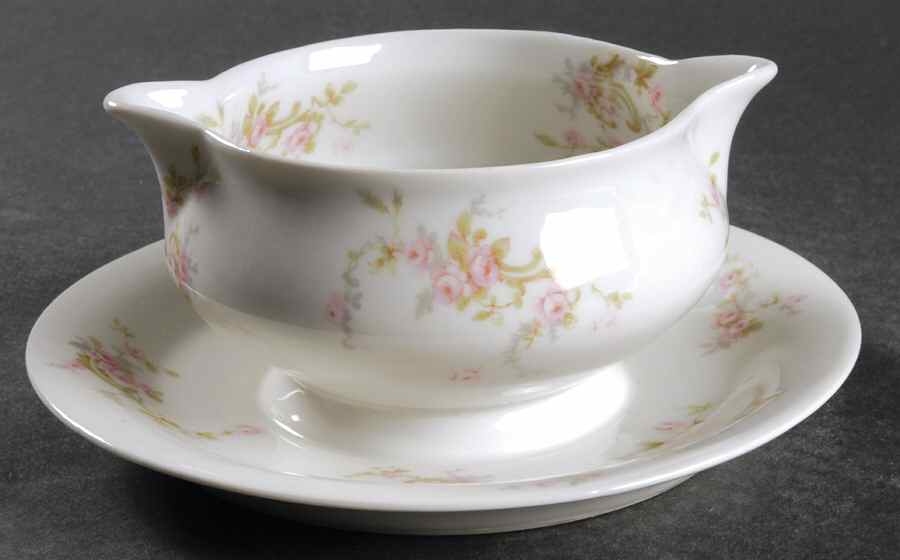 Schleiger 322 Gravy Boat with Attached Underplate by Haviland-1