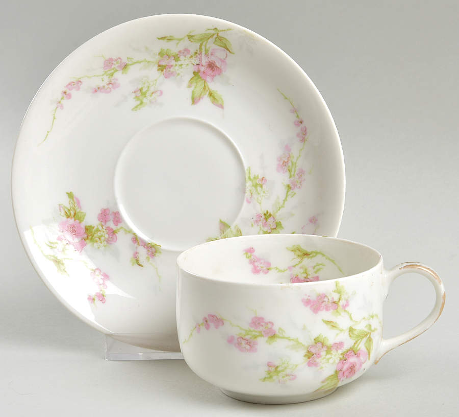 Schleiger 324B Flat Cup & Saucer Set by Haviland-1
