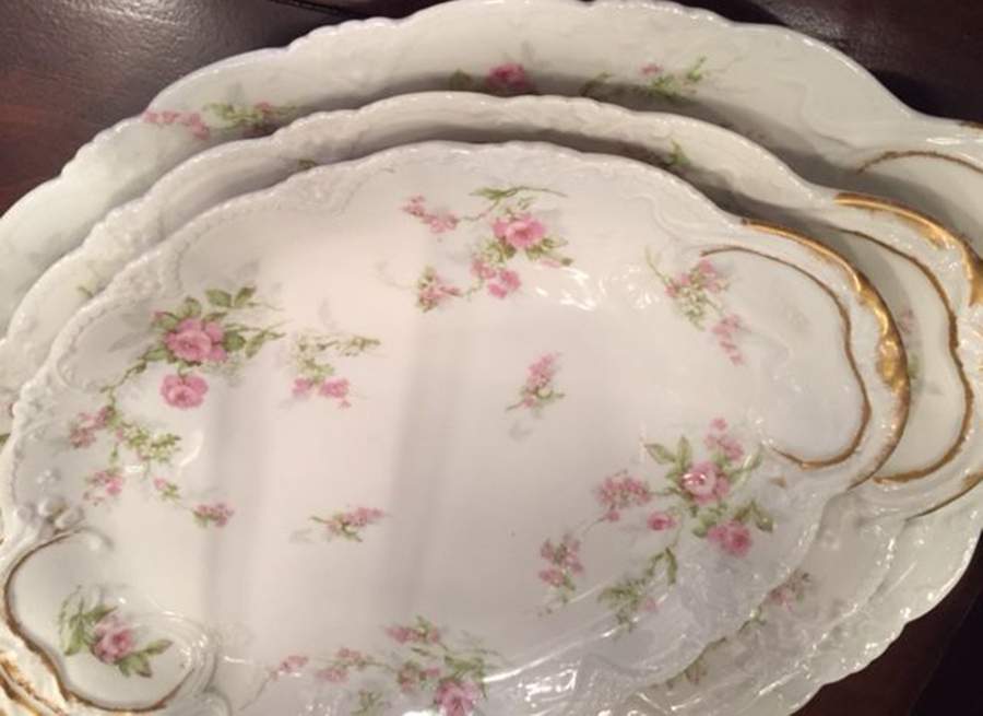 Schleiger 324c 11" Oval Serving Platter by Haviland-1