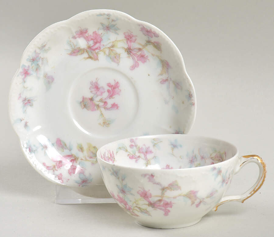 Schleiger 32A Flat Demitasse Cup & Saucer Set by Haviland-1