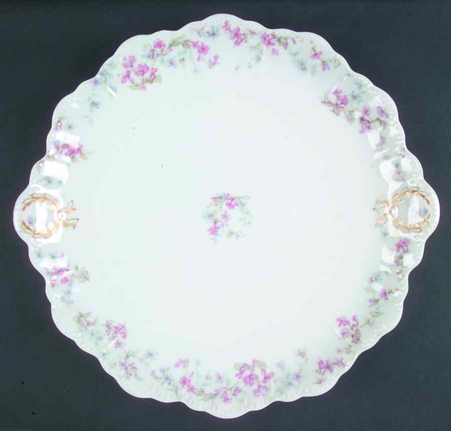 Schleiger 32A Handled Cake Plate by Haviland-1