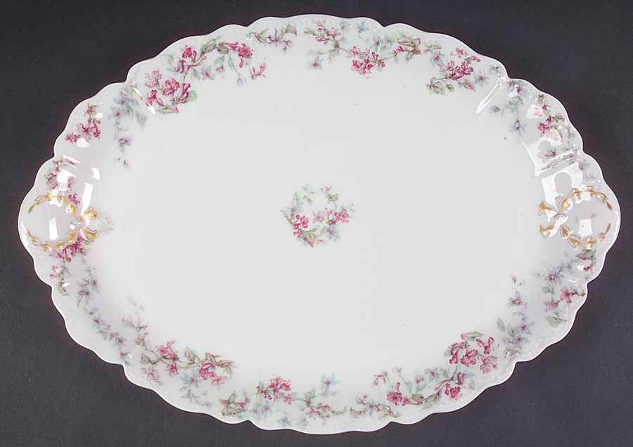 Schleiger 32A 14" Oval Serving Platter by Haviland-1