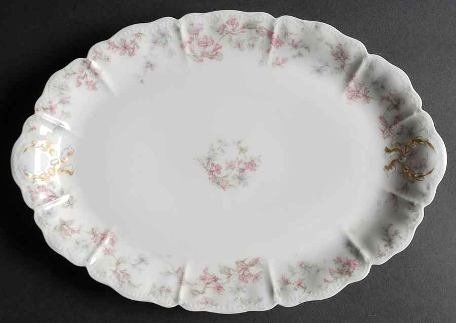 Schleiger 32A 12" Oval Serving Platter by Haviland-1