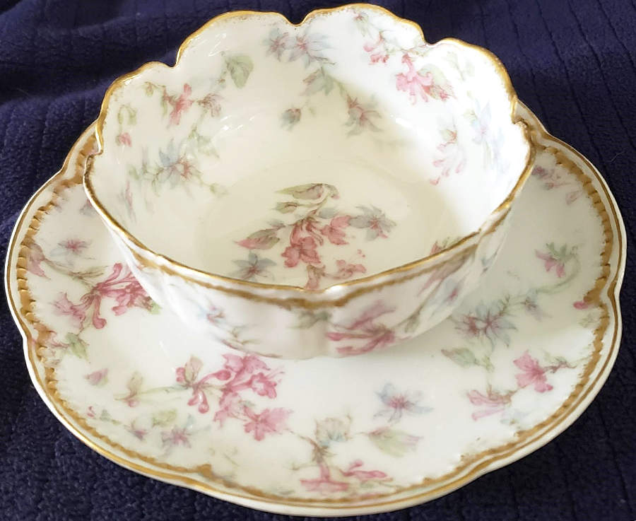 Schleiger 32F Ramekin & Saucer Set by Haviland-1